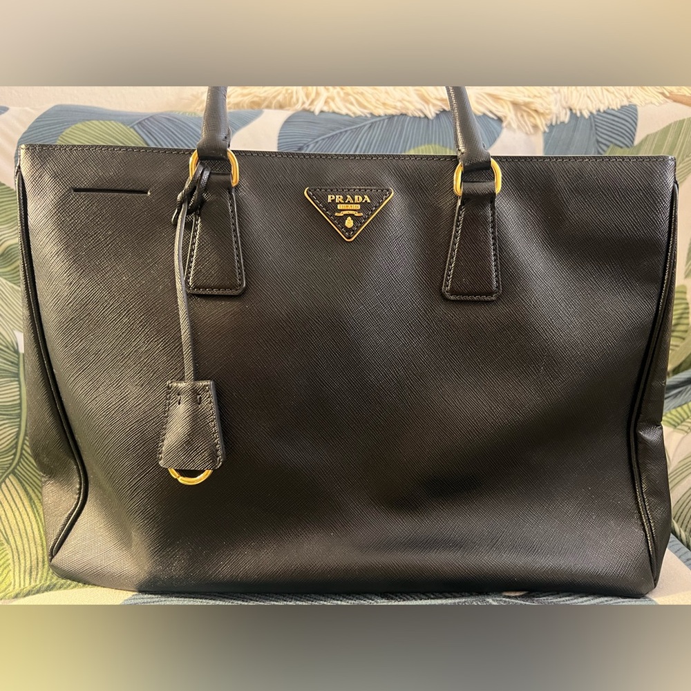 Prada Saffiano Lux Open tote North/South